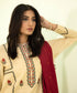 Women's Winter Unstitched Khaddar Off White 3 Piece Suit